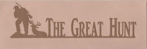 THE GREAT HUNT Brown Textured Card Stock Die Cut Page Topper