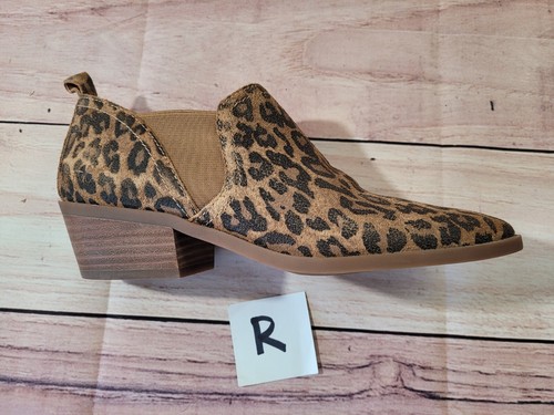 LUCKY BRAND Ankle Boots 8 1/2 M Fallo Womens Suede Slip-On Cheetah - Picture 8 of 13