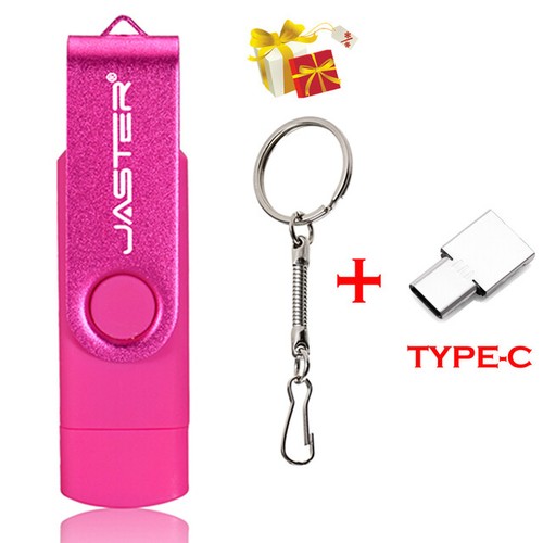 CHIAVETTA 64GB JASTER 3 IN 1 USB MICRO TYPE-C OTG PER PC TABLET+ PORTACHIAVI - Picture 25 of 28