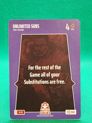 2024 Bo Jackson Battle Arena Unlimited Subs Play Card #PL-19 SP