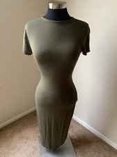 Charlotte Russe Women’s Green Long Shortt Sleeve Dress Size S