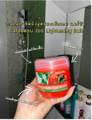 Carebeau Tomato Spa Salt Fruit AHA Body Scrub Radiant Skin Nourishing 700g. - Picture 8 of 16