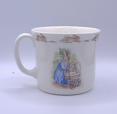 Vintage Royal Doulton ''Bunnykins'' One Handled Cup Baby Carriage, Bone China 1988