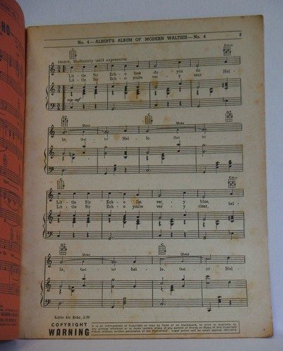 vintage music book Albert's Album of 14 Modern Waltzes no 4 Australian - Imagen 2 de 4