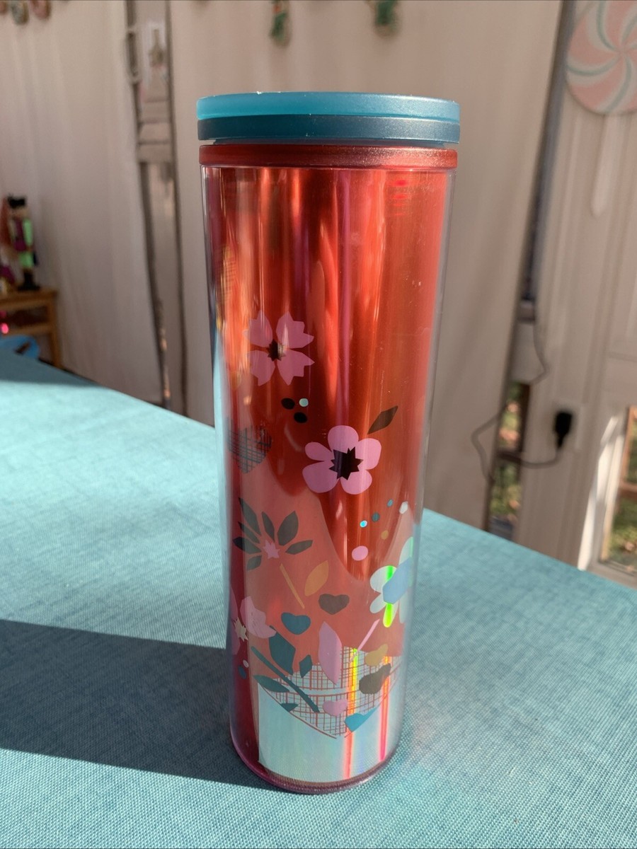 Starbucks Valentine's Day 2023 Red Hearts & Flowers 16 Oz Spill Proof  Tumbler | eBay