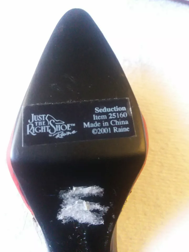 Raine Just the Right Shoe Seduction, Teal COA Box 25233 2001. Dv9 - Picture 6 of 6
