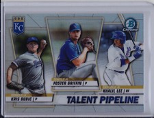 Kansas City Royals 2020 Bowman Talent Pipeline Insert Kris Bubic Khalil Lee