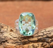Pretty Aquamarine Ring, Sterling Silver, Size 7, Mint Condition Wonderful Gift