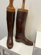 Vintage Ladies Brown Leather Riding Boots