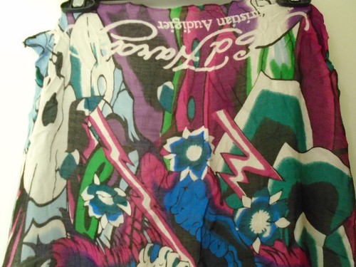 NEW CHRISTIAN AUDIGIER ED HARDY SKULL SCARF HAIR WRAP SHIRT TOP SKIRT ONE SIZE - Picture 2 of 14