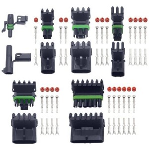 Weather Pack10sets 6Pin Waterproof Electrical Wire automotive Connector 16-14 GA