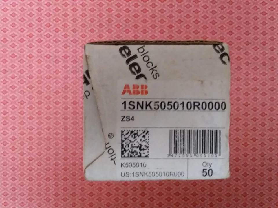 ABB Terminal Block 1SNK505010R0000 ZS4 4mm² Screw Clamp Grey – New 50 PCS - Image 2 of 3