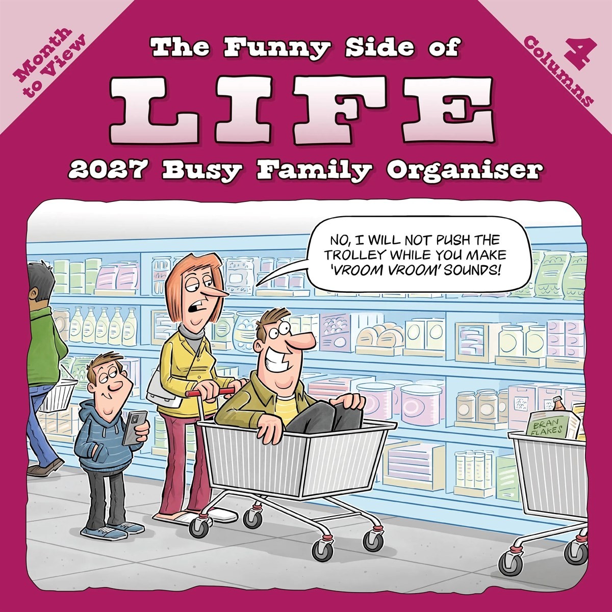 Funny Side Of Life Family Organiser 2027, Family Planners, Month To View, Gift