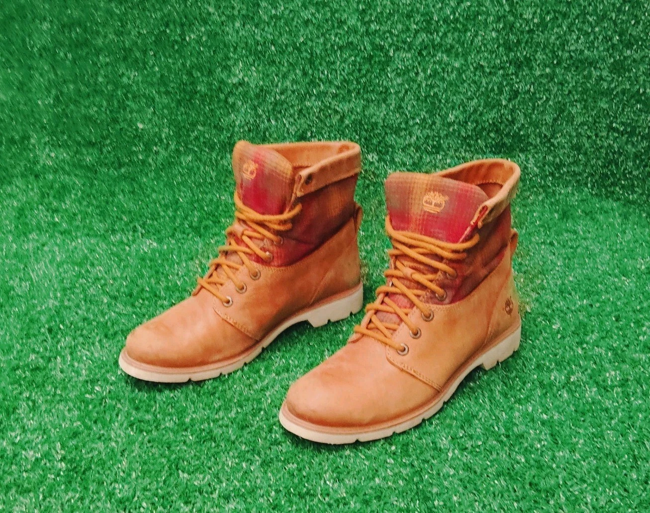 Stivali Timberland x Pendleton Bramhall da donna taglia 8 5 in pelle marrone stringati