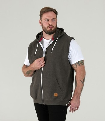 D555 Duke Big ärmelloser Herren Hoodie anthrazit 2XL-8XL (KS16651)