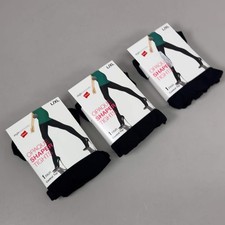 HANES 3 PACK Essential Opaque Shaper Tights Control Top Women's Sz L/XL Black