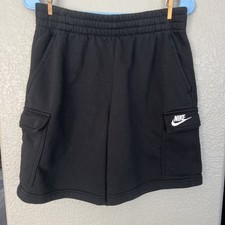 Nike Youth Sportswear Club Fleece Cargo Shorts Black Size XL