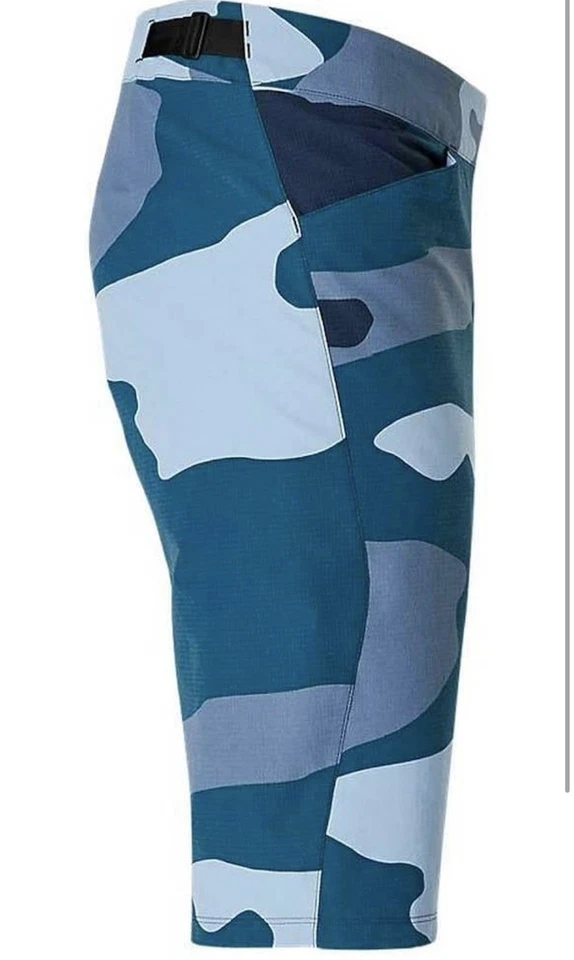 NOVO Shorts Ranger Masculino Fox Racing Tamanho 40 Mountain Bike Camuflado Azul - Imagem 3 de 4