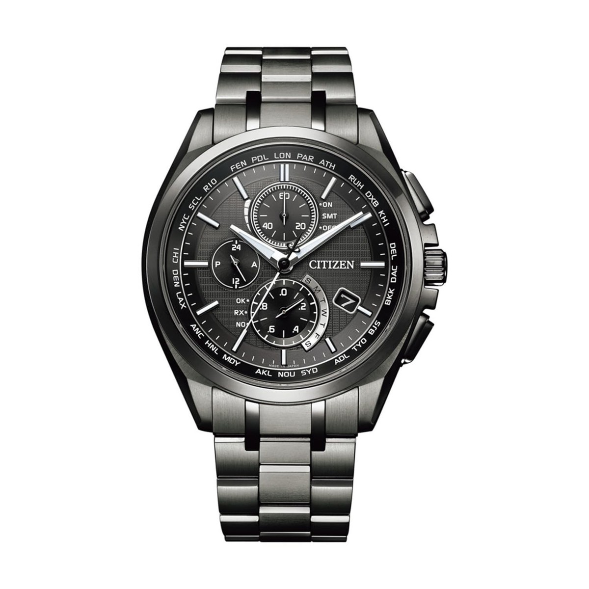 Citizen アテッサ AT8044-56E Unused CITIZEN Attesa Eco-Drive AT8044-56E Black Atomic Radio