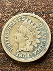 1864 P Indian head cent a very fine coin . plus 2 surprise coins