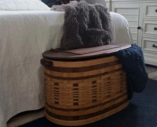 Keith Raivo 1994 Custom Minnesota Artisan Splint Woven Hardwood Chest • 31"x18"