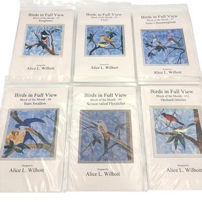 Birds In Full View Quilt Pattern Lot Of 6 By Alice L. Wilhoit Block Of The Month