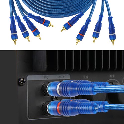 Cavo di Interconnessione Audio Auto RCA 4 Canali, 4 RCA Maschio a RCA Maschio Stereo Aud... - Foto 2 di 7