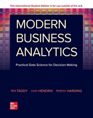 Modern Business Analytics ISE - 9781266108334