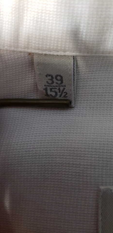 Camisa de Vestir Ermenegildo Zegna Para Hombres LS Cáscara de Huevo 15.5 39 Hecha en España Foto 4 de 4