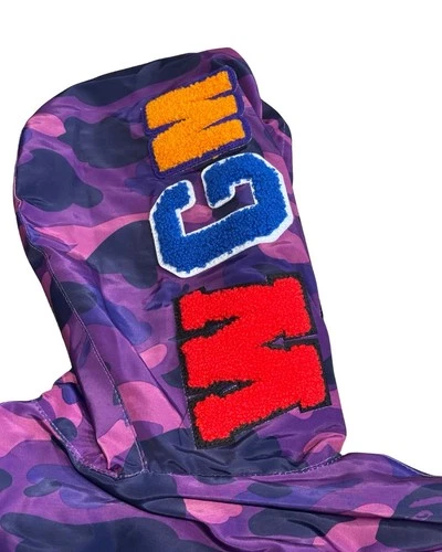 Purple Camo Bape Bathing Ape Hooded Jacket Medium  image 8