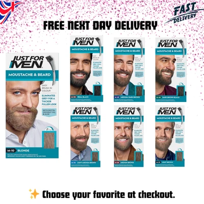 Just For Men Moustache & Beard Dye Eliminates Grey For a Thicker Fuller Look UK
