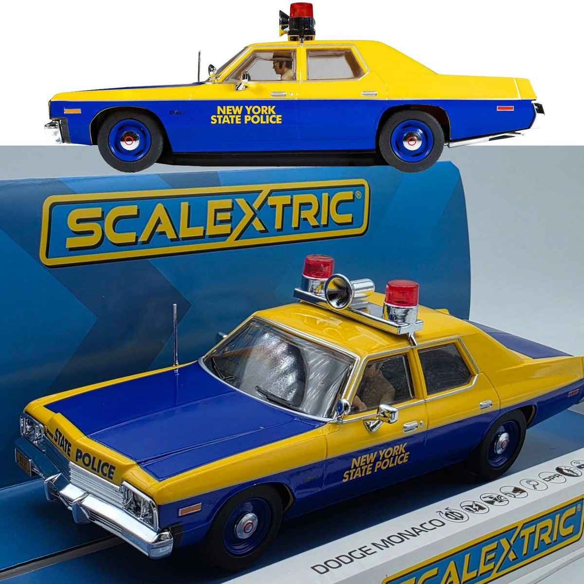 Scalextric C4636 Dodge Monaco New York State Police 1/32 Slot Car