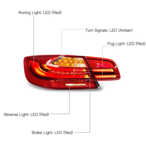 丨Red Full LED Dynamic Tail Lights With Sequential Turn Signal For 3 Series 2 - Picture 21 of 24
