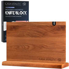 Acacia Wood Magnetic Knife Block 14 x 10 - Do...