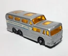 Vintage Matchbox Lesney 1-75 #66 Greyhound Scenicruiser Bus w/Black Base - VGC