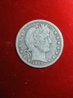 1913 "D" Barber Quarter 25C 90% Silver Coin