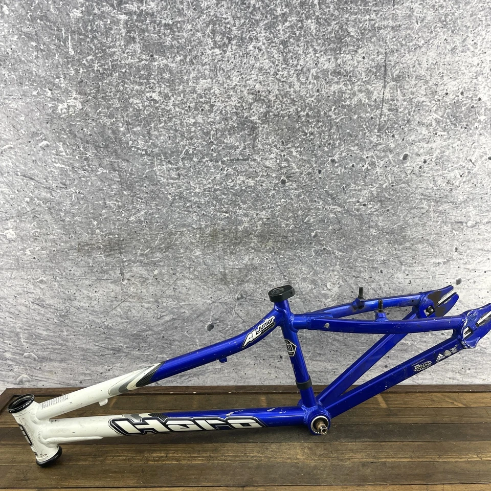 Quadro de bicicleta de corrida Haro AL Junior Group 1 BMX 18,5" 20 x 1 3/8 azul branco alumínio - Imagem 4 de 4