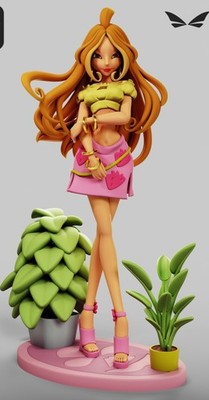 Fan Art Figur Statue Flora Winx