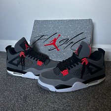 Jordan Air Jordan 4 Retro Dark Grey Infrared 23 Black Red Men's 10.5