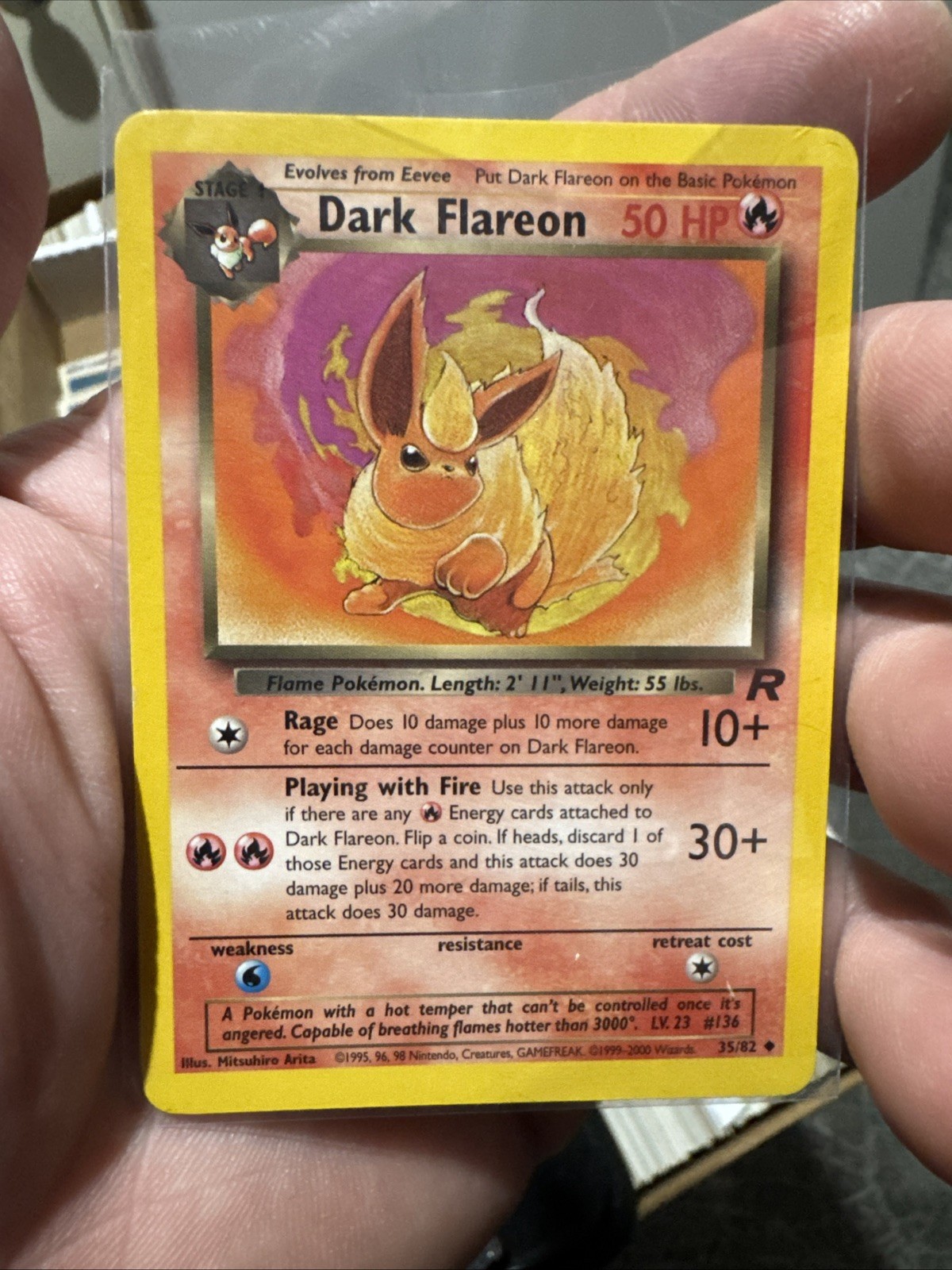 Dark Flareon - 35/82 - Pokemon Team Rocket  Card
