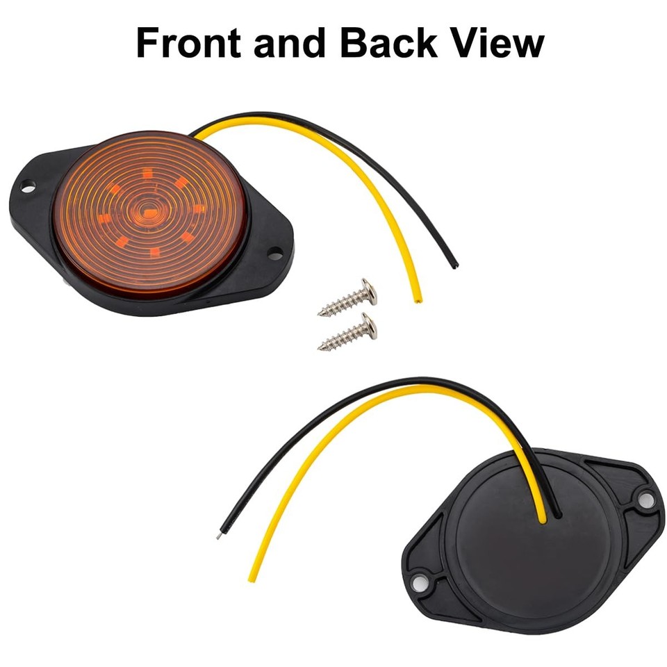 Suuonee LED Luce di posizione laterale, 4X 2 LED Auto Auto Rimorchio per camion Luce di posizione laterale per roulotte 12V 24V(bianca