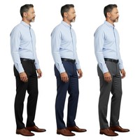 Mens Ex M&S Office Trousers Business Formal Casual Smart Work Pants 0711