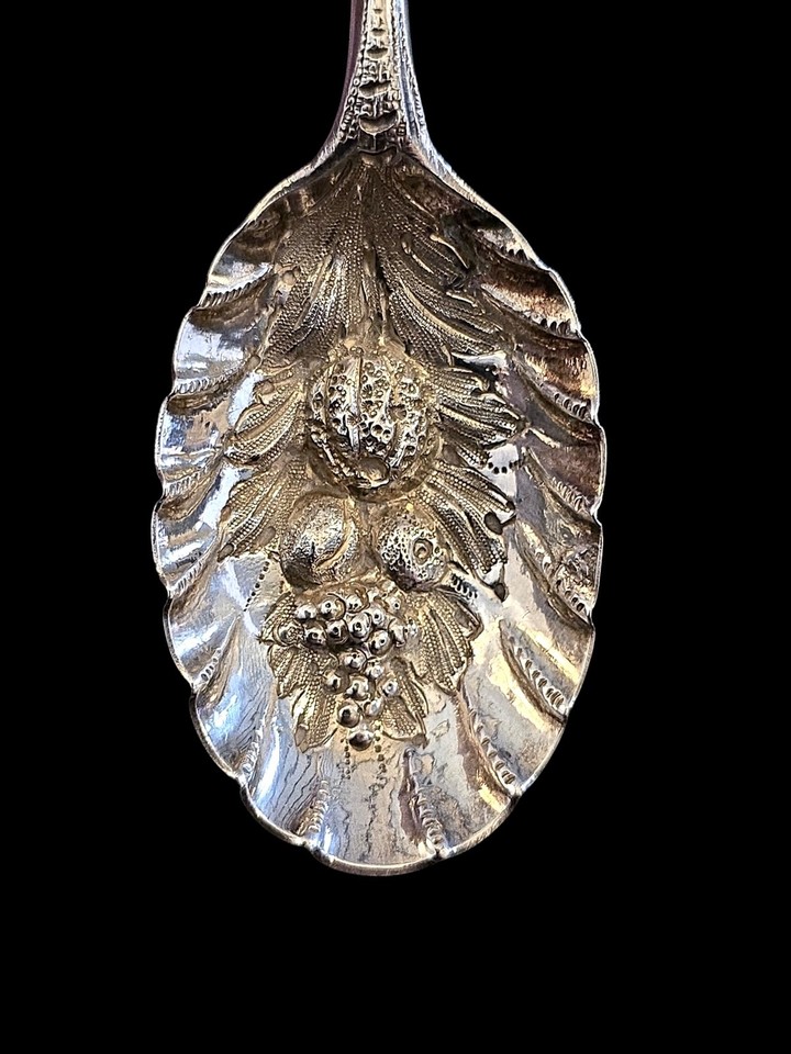 Sterling Silver Berry Spoon – Thomas Wallis I - 1759 w/Victorian ...