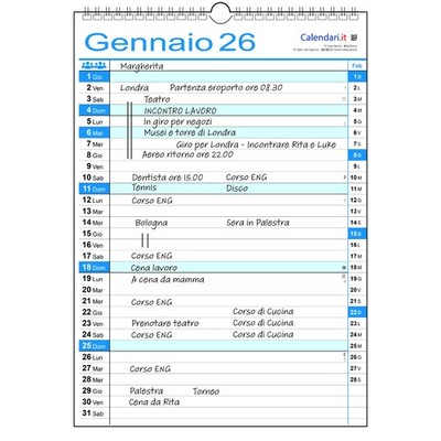 Calendario Da Parete SURALIN 2026 - Calendario Mensile A Spirale, 12x15 Pollici, Perfetto Per Casa, Ufficio O Scuola