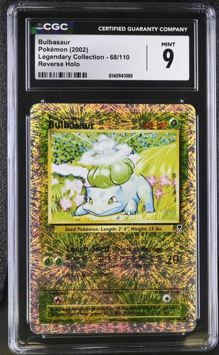 CGC 9 MINT Bulbasaur 68/110 Legendary (Collection) Reverse Holo Pokemon Card