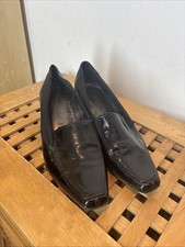 Ladies Footglove Patent Leather Wider Foot Black Shoes Size 5.5 Uk