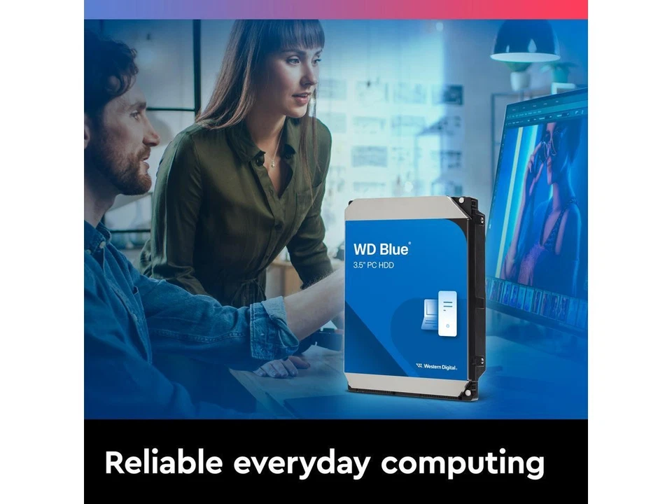 WD Blue 2TB Desktop Hard Disk Drive - 7200 RPM SATA 6Gb/s 256MB Cache 3.5 Inch - - Image 4 of 4