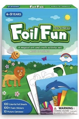 Kinder Folien-Bastelset Tiere ab 4 Jahren   kreatives Geschenk DIY Familienspaß