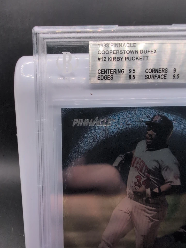 Kirby Puckett BGS 9 1993 Pinnacle Cooperstown FX Dufex #22 Print Run 1000 Foto 4 de 4