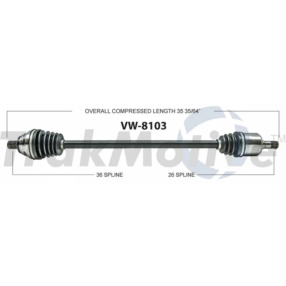 For VW CC Passat Tiguan FWD/AWD 2 Front CV Axle Shafts SurTrack Set - Image 3 of 3